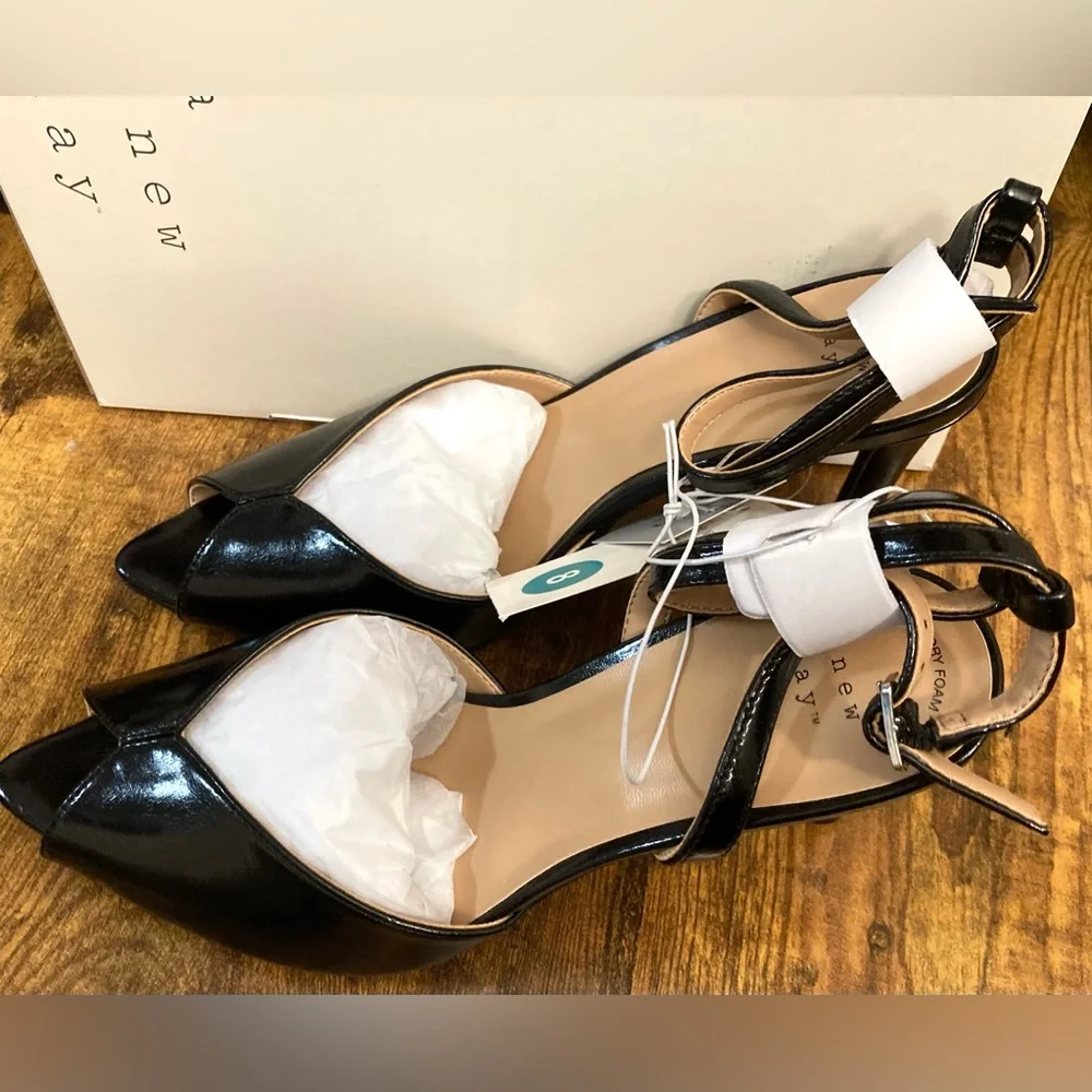 Women’s Virginia Heels with Memory Foam Insole – a New Day™ Black Size 8 new - Picture 2 of 7